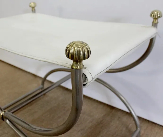 Tabouret Curule, goût Jansen – XXe