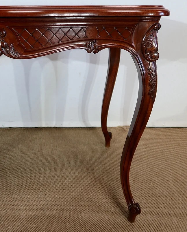 Table de milieu en Acajou massif, style Louis XV – 2ème partie XIXe