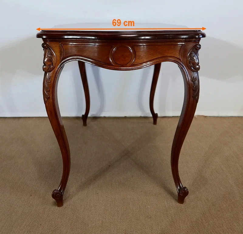 Table de milieu en Acajou massif, style Louis XV – 2ème partie XIXe