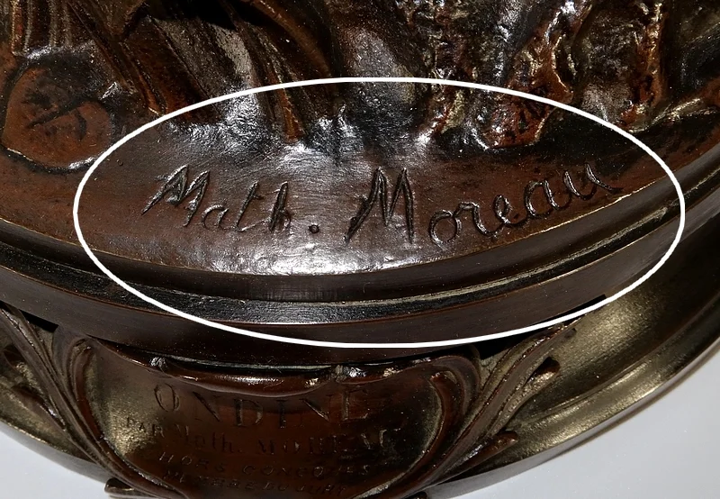 Important Bronze « Ondine » par M. Moreau – Milieu XIXe