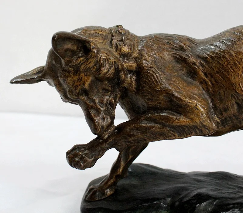 Bronze « Chien Berger Allemand » de T-F. Cartier – Début XXe