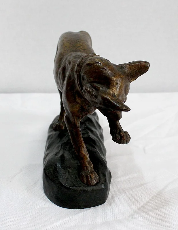 Bronze « Chien Berger Allemand » de T-F. Cartier – Début XXe