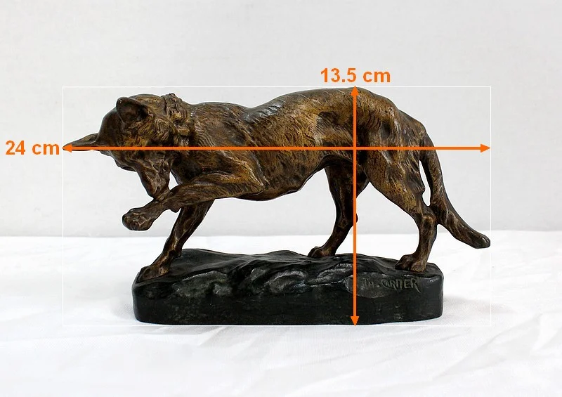 Bronze « Chien Berger Allemand » de T-F. Cartier – Début XXe