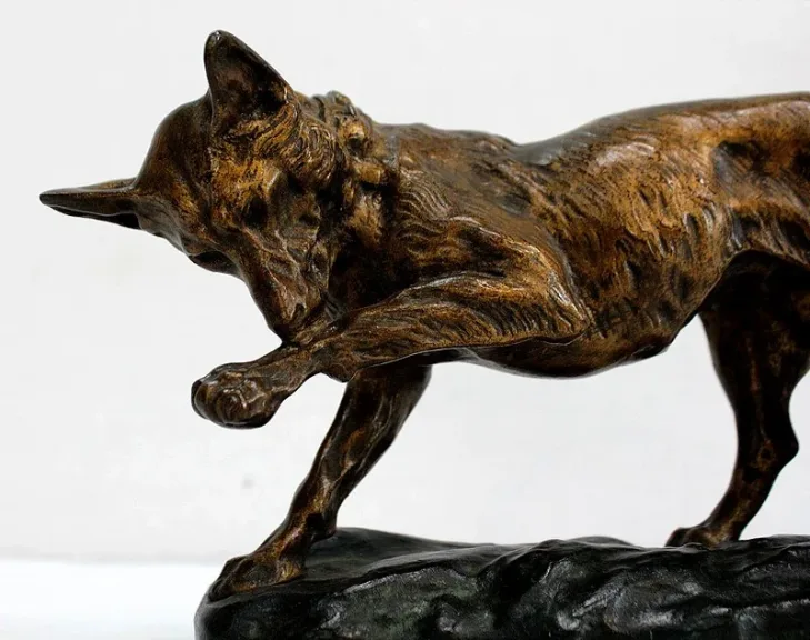 BRONZE HUND signiert TF CARTIER