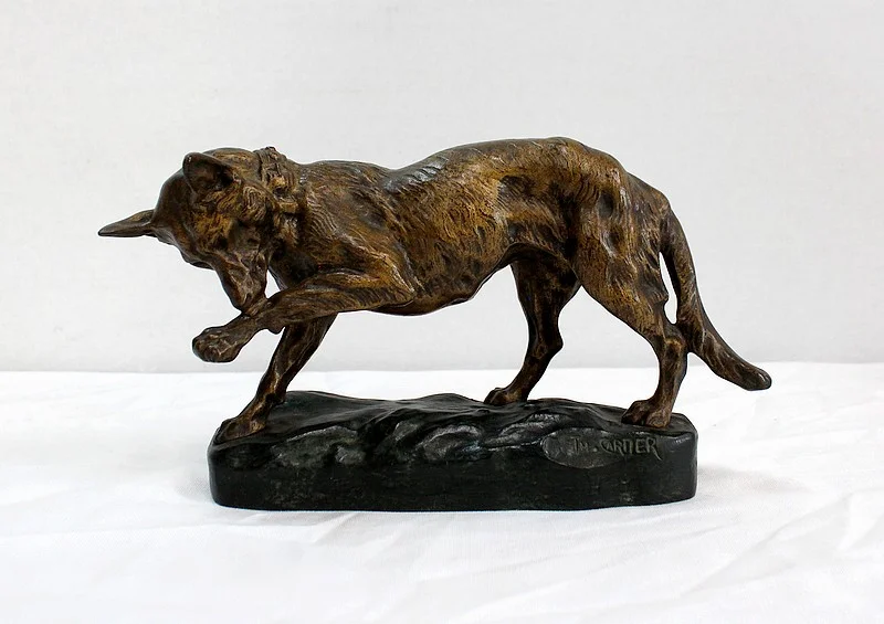 Bronze « Chien Berger Allemand » de T-F. Cartier – Début XXe