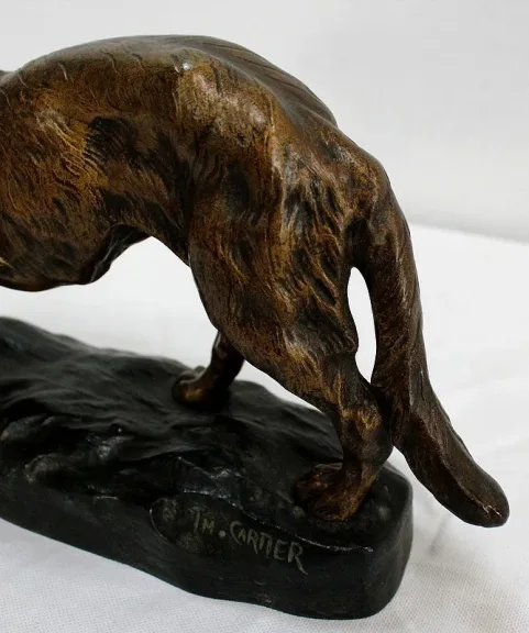 BRONZE HUND signiert TF CARTIER