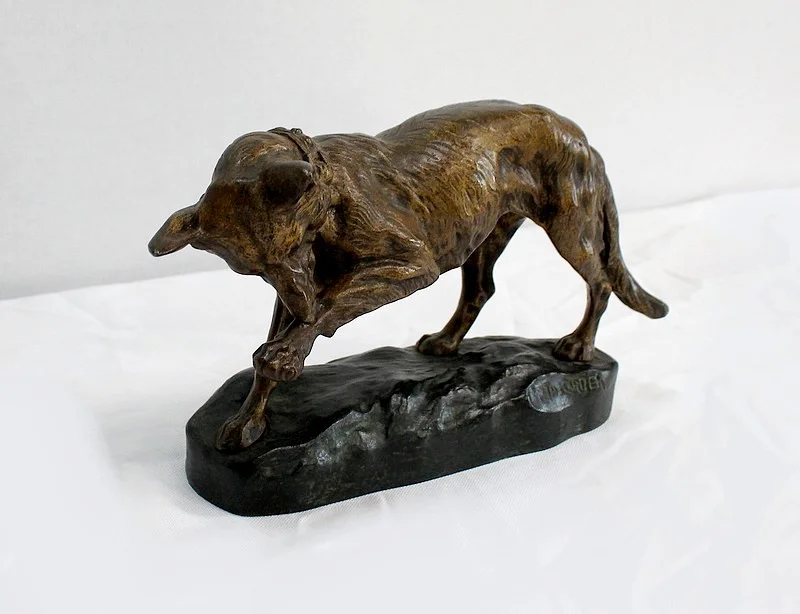 Bronze « Chien Berger Allemand » de T-F. Cartier – Début XXe