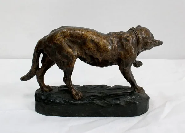 BRONZE HUND signiert TF CARTIER