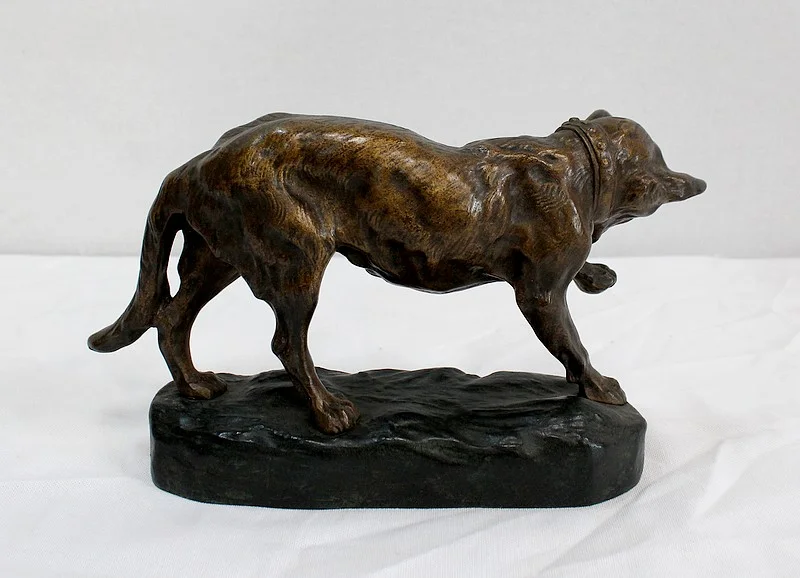 Bronze « Chien Berger Allemand » de T-F. Cartier – Début XXe
