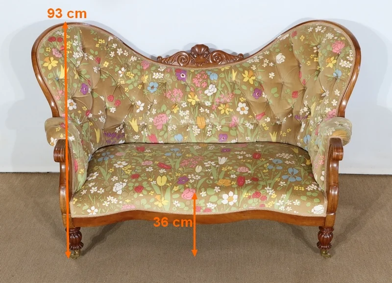 FRENCH RESTAURATION  PERIOD SETTEE