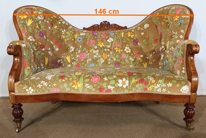 FRENCH RESTAURATION  PERIOD SETTEE