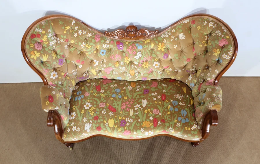 FRENCH RESTAURATION  PERIOD SETTEE