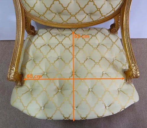 Paire de Fauteuils à la Reine Louis XVI, époque Napoléon III – Milieu XIXème