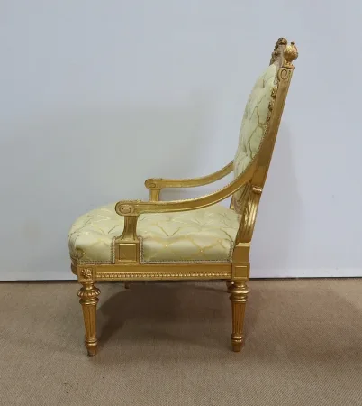 Paire de Fauteuils à la Reine Louis XVI, époque Napoléon III – Milieu XIXème