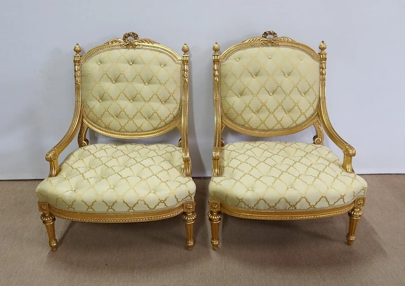 PAAR SESSEL IM LOUIS XVI-STIL
