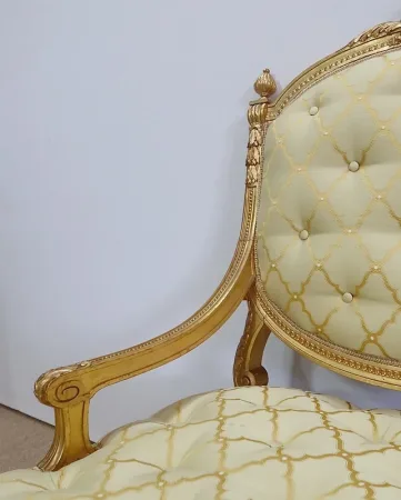 Paire de Fauteuils à la Reine Louis XVI, époque Napoléon III – Milieu XIXème