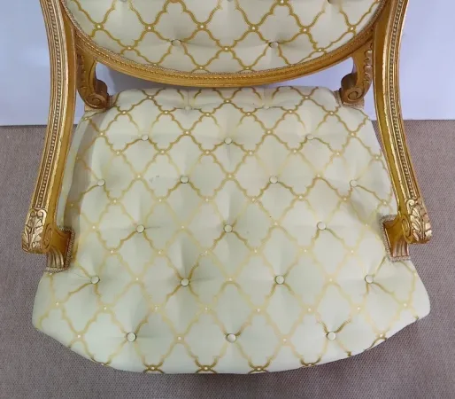 Paire de Fauteuils à la Reine Louis XVI, époque Napoléon III – Milieu XIXème