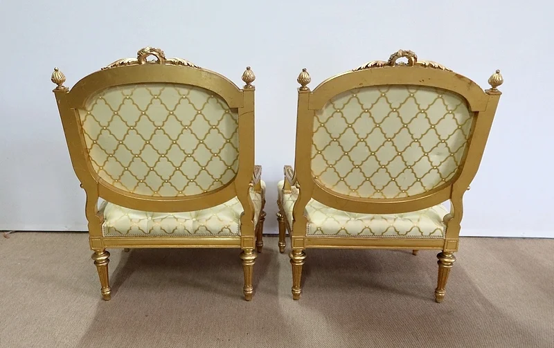 PAAR SESSEL IM LOUIS XVI-STIL