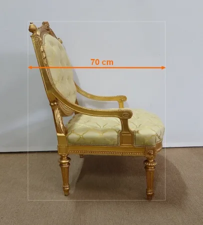 Paire de Fauteuils à la Reine Louis XVI, époque Napoléon III – Milieu XIXème