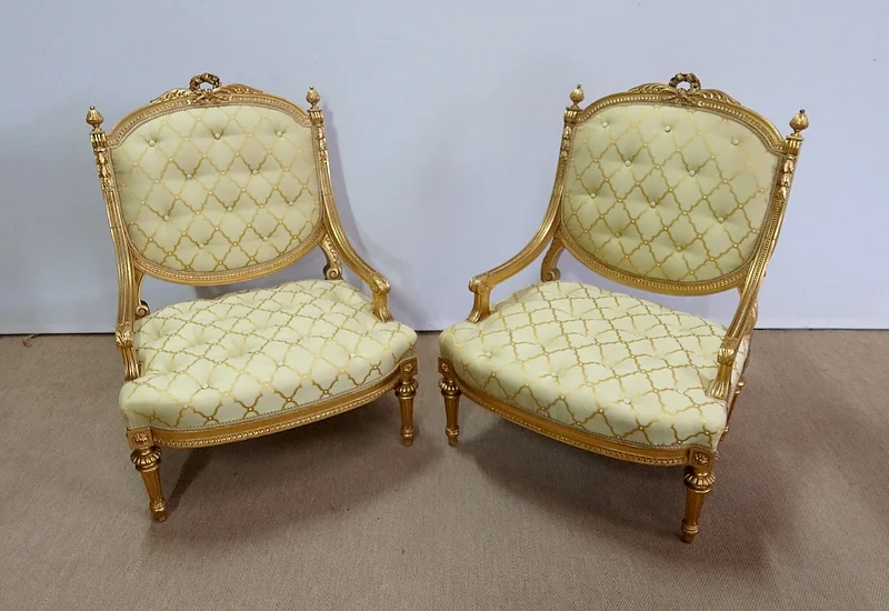 PAAR SESSEL IM LOUIS XVI-STIL