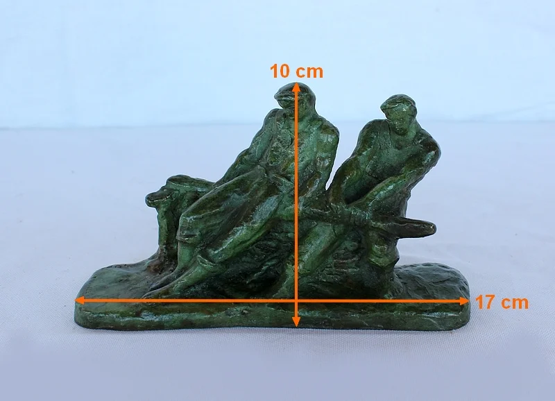 Bronze « Deux Pêcheurs à la barre» par Gufko – 1900