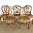 Suite de 5 chaises en Noyer massif, goût Louis XV, époque Napoléon III - Milieu XIXe