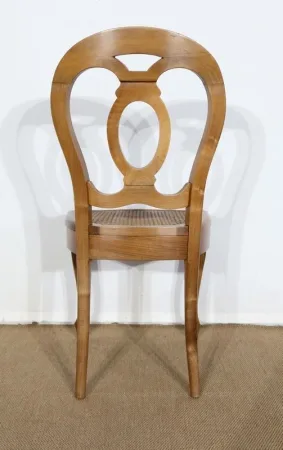 Suite de 5 chaises en Noyer massif, goût Louis XV, époque Napoléon III - Milieu XIXe