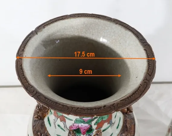 Paire de Vases en Porcelaine de Nankin, Chine – Fin XIXe