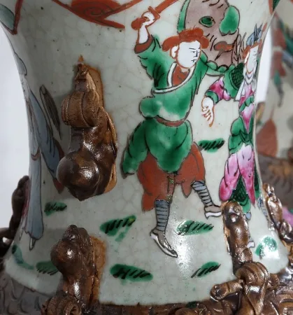 Paire de Vases en Porcelaine de Nankin, Chine – Fin XIXe