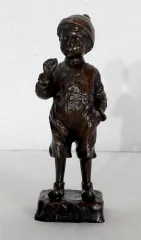 BRONZE STATUETTE by J. SCHMIDT FELLING