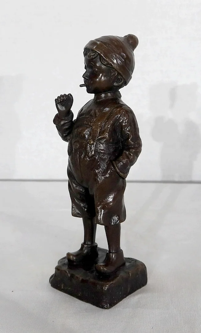 Bronze «Le Petit Fumeur» de J. Schmidt-Felling – 2ème moitié du XIXe