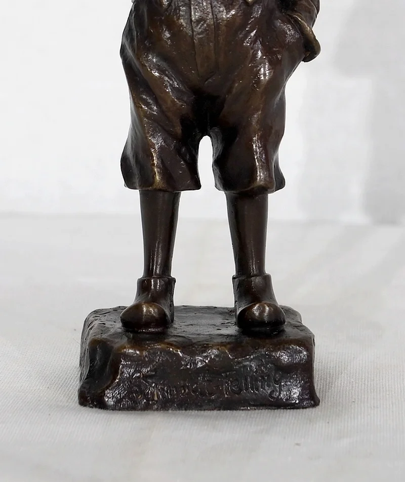 Bronze «Le Petit Fumeur» de J. Schmidt-Felling – 2ème moitié du XIXe
