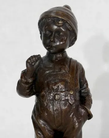 BRONZESTATUETTE von J. SCHMIDT FELLING