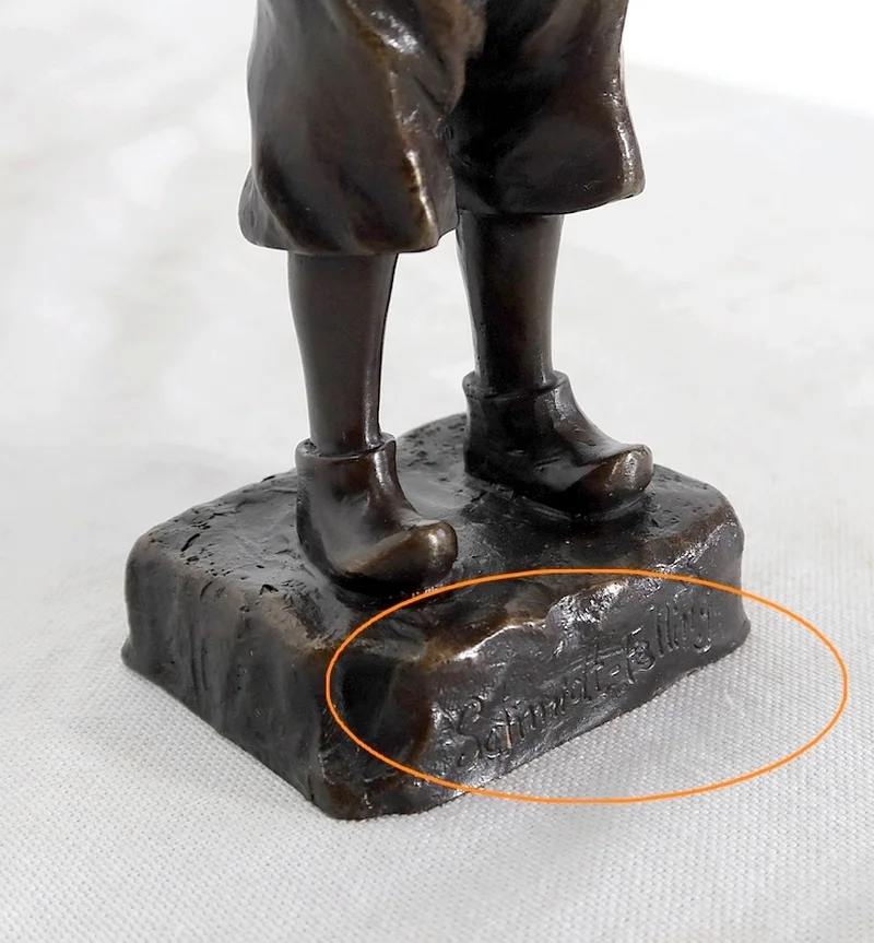Bronze «Le Petit Fumeur» de J. Schmidt-Felling – 2ème moitié du XIXe