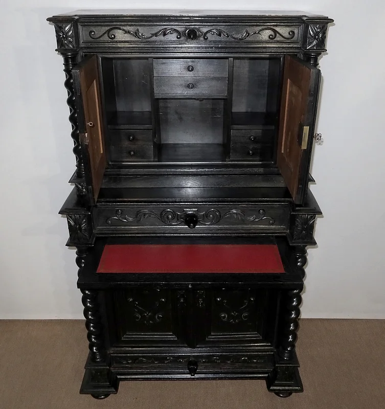 Cabinet de Travail et Table Bureau, style Louis XIII – Fin XIXe