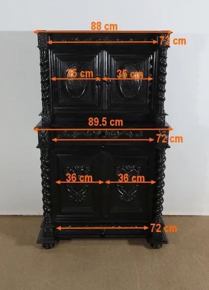 Cabinet de Travail et Table Bureau, style Louis XIII – Fin XIXe