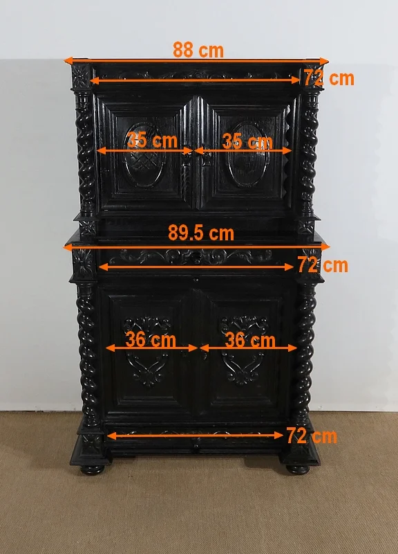 Cabinet de Travail et Table Bureau, style Louis XIII – Fin XIXe