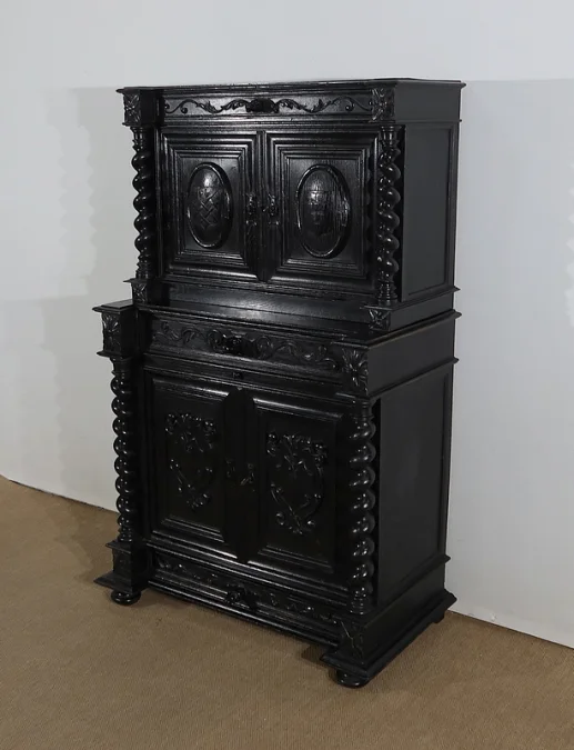 Cabinet de Travail et Table Bureau, style Louis XIII – Fin XIXe