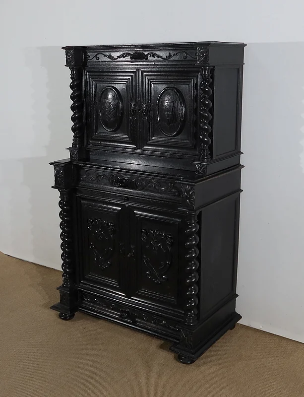 Cabinet de Travail et Table Bureau, style Louis XIII – Fin XIXe