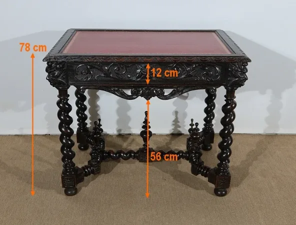 Cabinet de Travail et Table Bureau, style Louis XIII – Fin XIXe