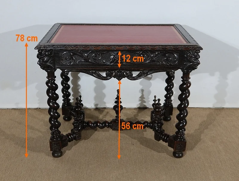 Cabinet de Travail et Table Bureau, style Louis XIII – Fin XIXe