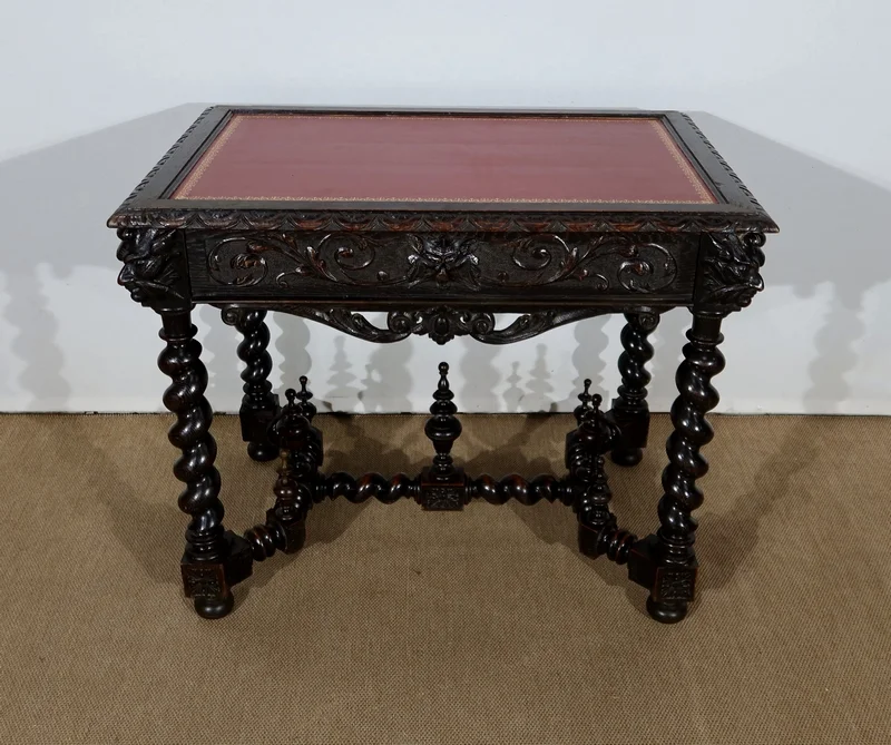 Cabinet de Travail et Table Bureau, style Louis XIII – Fin XIXe