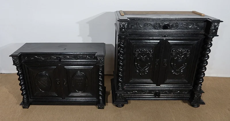 Cabinet de Travail et Table Bureau, style Louis XIII – Fin XIXe