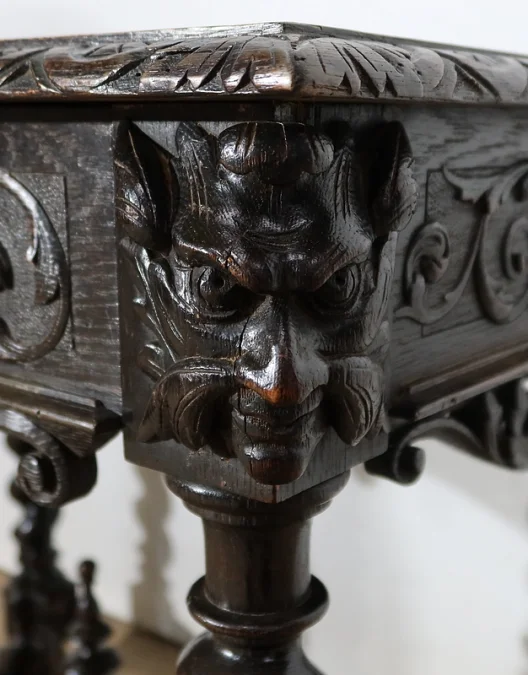 Cabinet de Travail et Table Bureau, style Louis XIII – Fin XIXe
