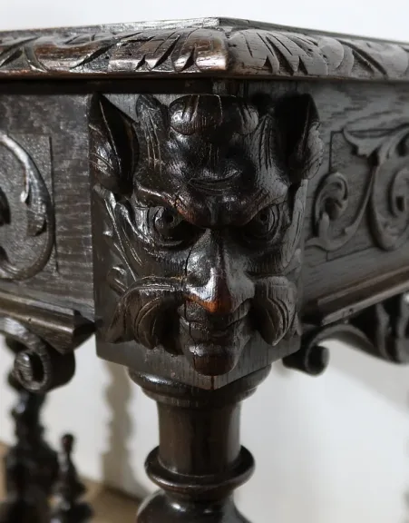 Cabinet de Travail et Table Bureau, style Louis XIII – Fin XIXe