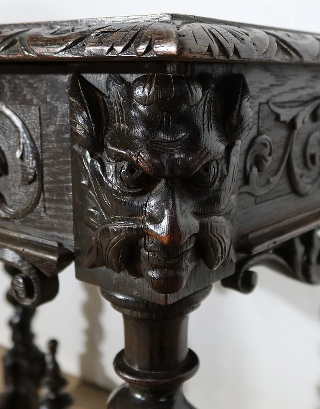 Cabinet de Travail et Table Bureau, style Louis XIII – Fin XIXe
