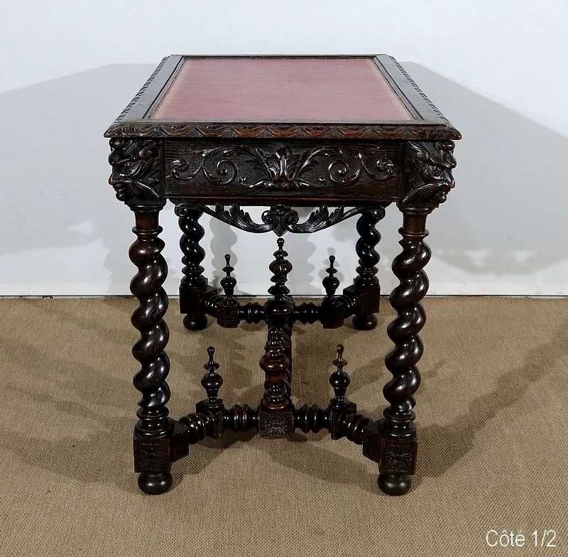 Cabinet de Travail et Table Bureau, style Louis XIII – Fin XIXe