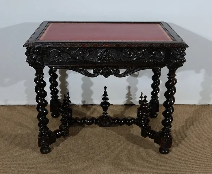 Cabinet de Travail et Table Bureau, style Louis XIII – Fin XIXe