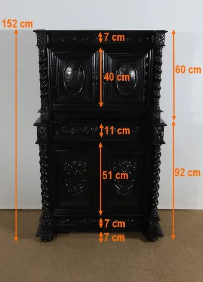Cabinet de Travail et Table Bureau, style Louis XIII – Fin XIXe