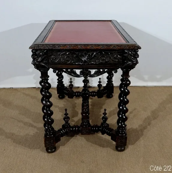 Cabinet de Travail et Table Bureau, style Louis XIII – Fin XIXe